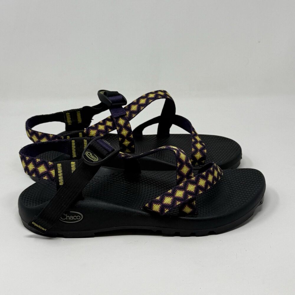 Chaco Z/1 Unaweep Sandals Womens 10 Purple Yellow Strappy Water Hiking Vibram